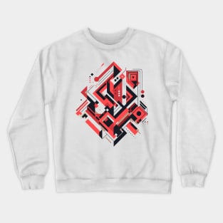 Abstract RedBla1 Crewneck Sweatshirt